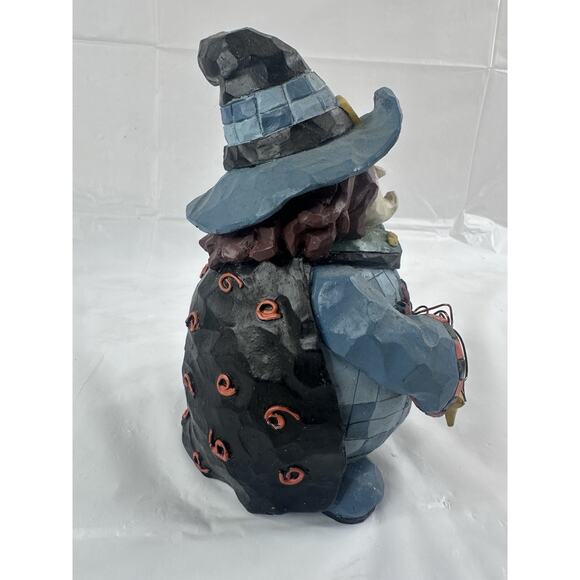 Halloween Primitive Folk Art Classic Americana Witch Figurine Decor Resin - Picture 3 of 7